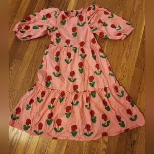 Mini Rodini Viola Pink Dress, 8-9